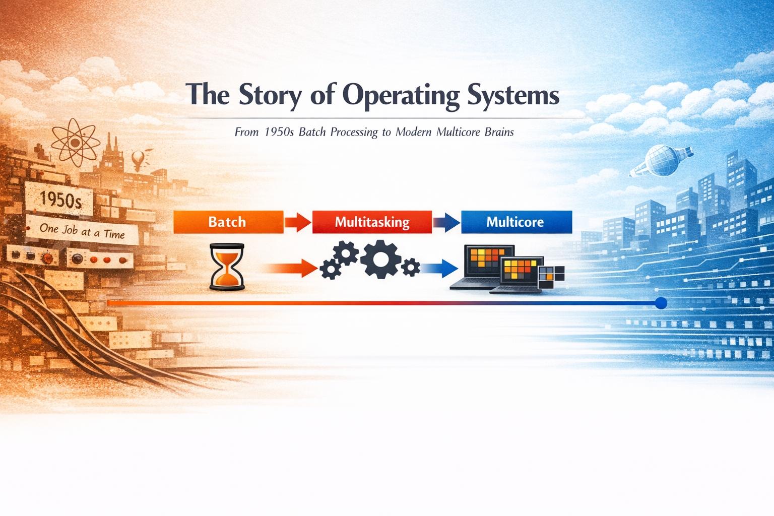 The-Story-of-Operating-Systems—From-Silent-Machines-to-Modern-Multicore-Brains